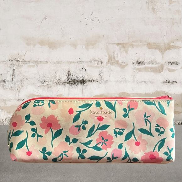 kate spade Other - Kate Spade Pink Floral Zip Pencil Case NWT